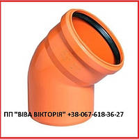 Колено канализационное 110 х 30º х 3,2 мм Инсталпласт для наружной канализации из ПВХ (Украина)