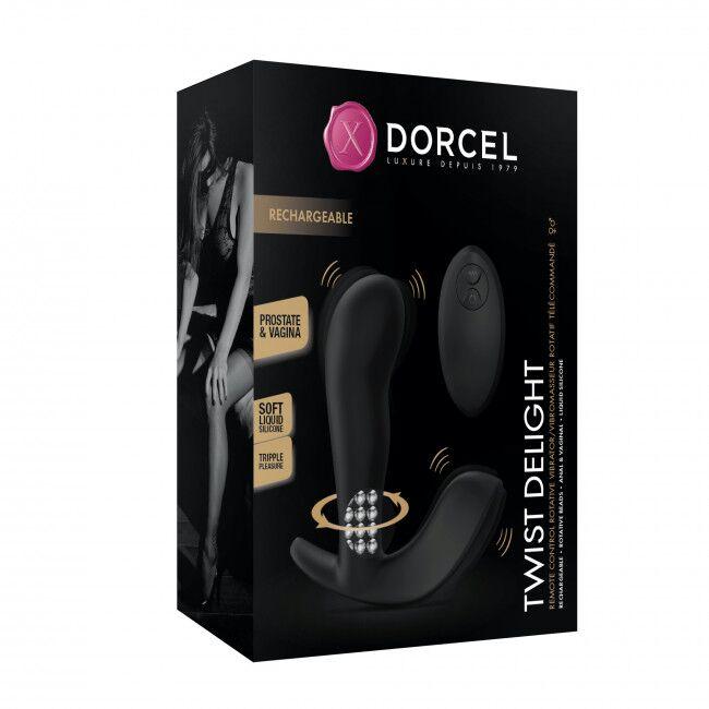 Анально-вагінальний стимулятор із перлиновим масажем Dorcel Twist Delight