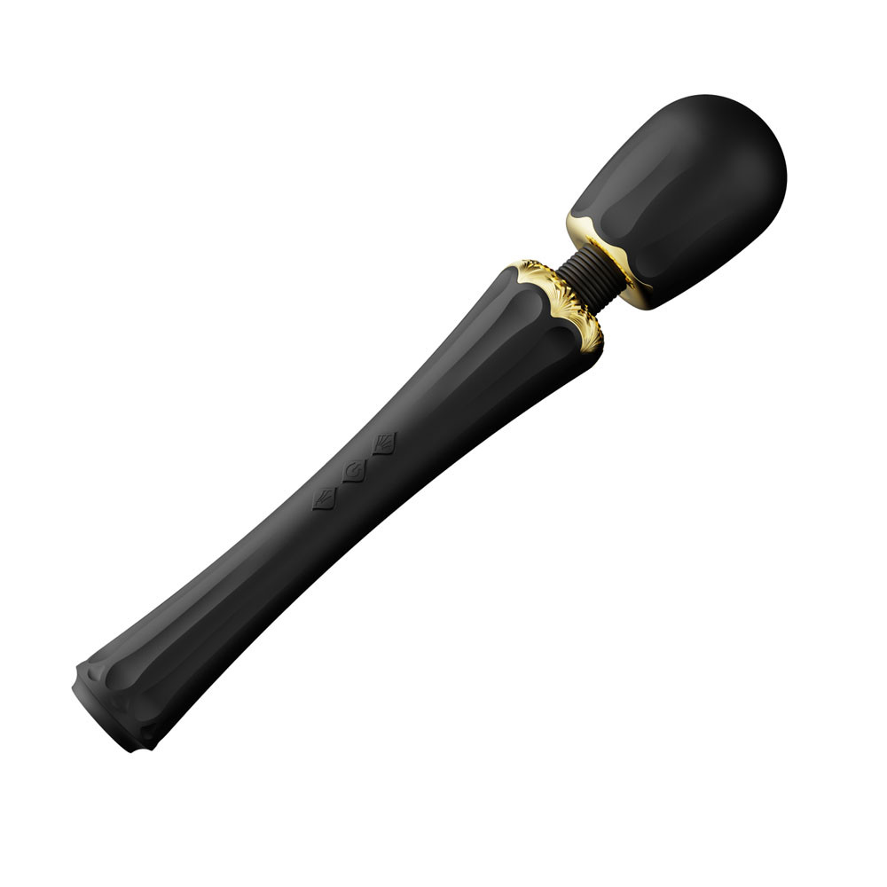 Силіконовий ванд масаж з насадками Kyro Wand Zalo Black