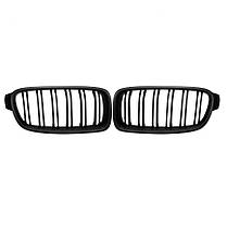 Решітка ноздрі BMW (БМВ) 3 series (F30, F31) 2012-2019 Матова 2 ребра, фото 3