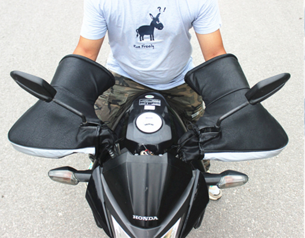 Мото вело Утеплені накладки на кермо муфта Рукавички на хутрі Варежки на скутер