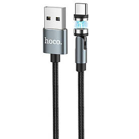 USB кабель обертовий магнітний Hoco U94 Rotating Type-C Black 1.2 m