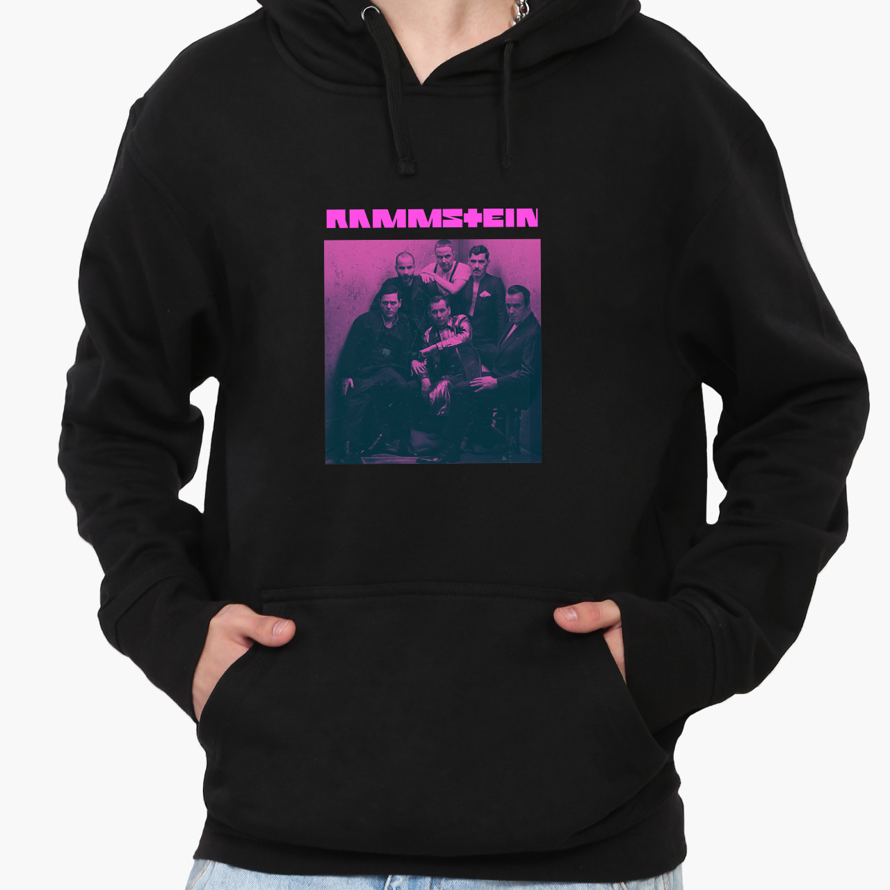 Худі чоловічий Рамштайн (Rammstein) Кенгуру Чорний, фото 1