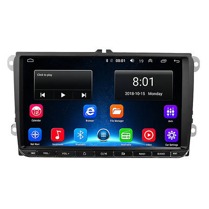 Штатна автомагнітола Lesko Volkswagen universal 9021A 9" 2/32GB 4G Premium GPS Android, фото 1