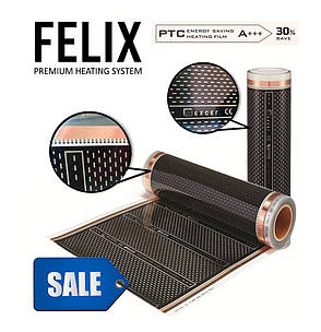 Рулон 100м2 Плівкова тепла підлога Felix Platinum 310 PTC Корея Автономне опалення 4го покоління, фото 2