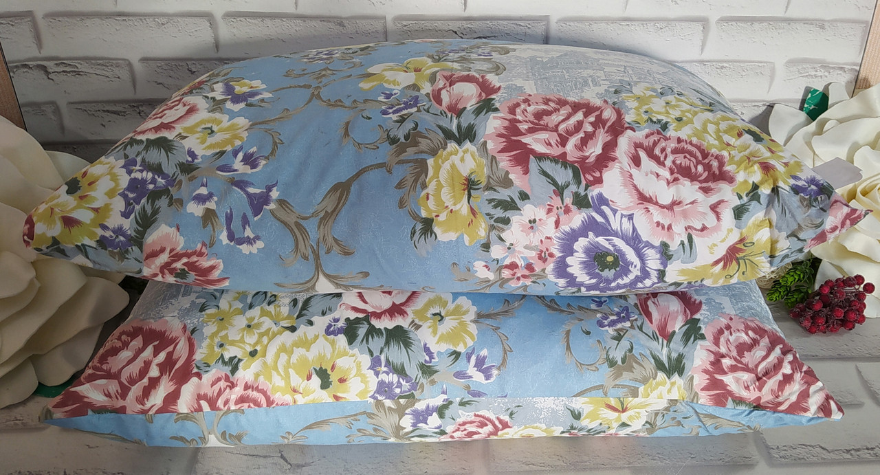 Подушка пухо — перова для сну розмір 50х70 см тканина бавовна Олексанро Х-556