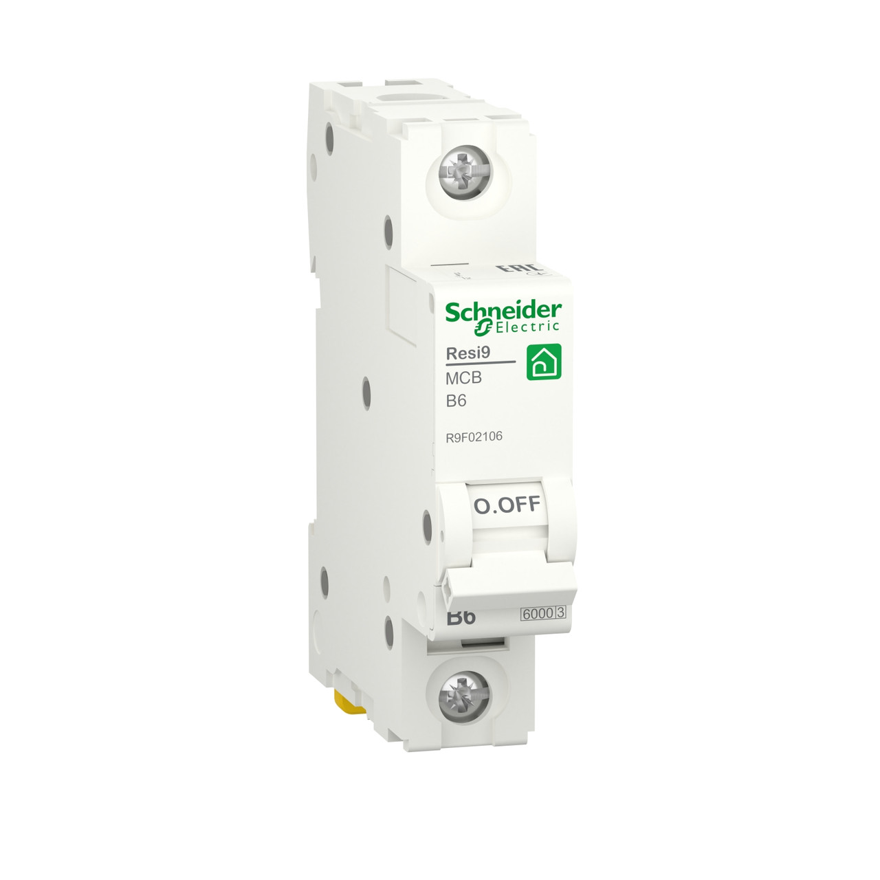 Автоматичний вимикач RESI9 Schneider Electric 6 A, 1P, крива В, 6 кА