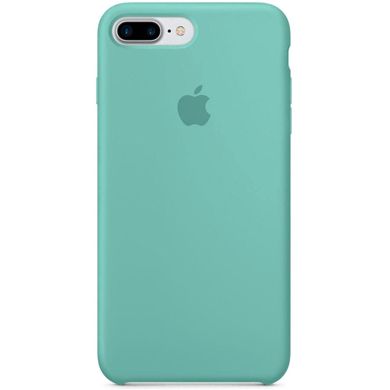 Чохол Silicone case (AAA) для Apple iPhone 7 plus / 8 plus (5.5") Бірюзовий / Ice Blue