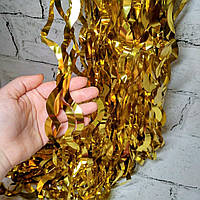 Шторка фольгована для фотозони завісу з дощику Хвиля Золота 1х2 м (5-77373)