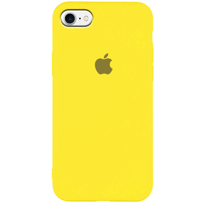 Чохол Silicone Case Slim Full Protective для Apple iPhone 7 / 8 (4.7") Ультратонкий, Жовтий / Neon Yellow