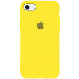 Чохол Silicone Case Slim Full Protective для Apple iPhone 7 / 8 (4.7") Ультратонкий, Жовтий / Neon Yellow