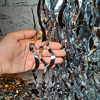 Шторка фольгована для фотозони завісу з дощику Хвиля Срібна 1х2 м (5-77359)