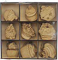 "Тістечка" (набір 27шт) 20х20 см фанера