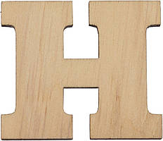 Літера укр. 3см "Н" фанера(5)