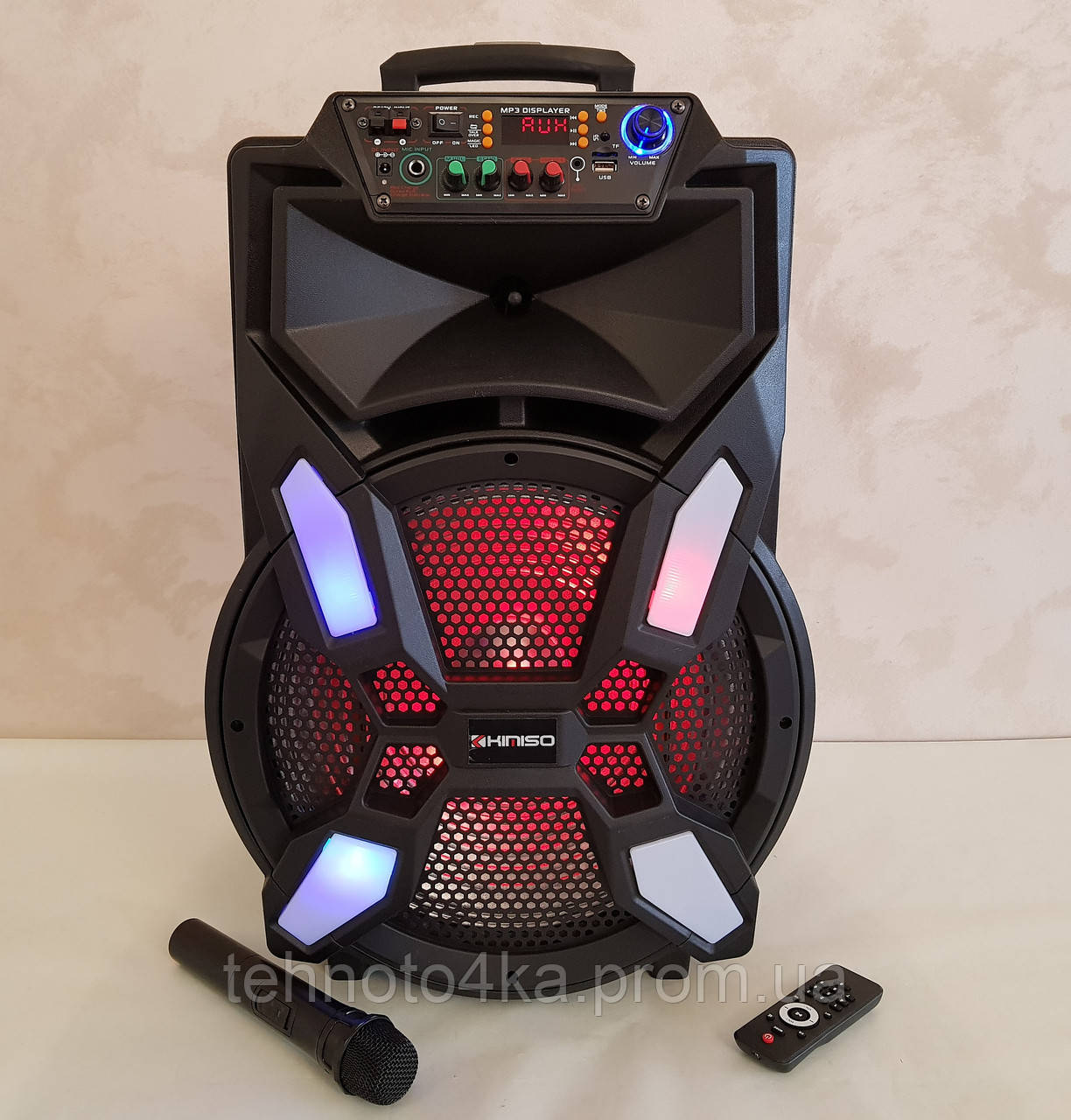 Колонка аккумуляторная с микрофоном Kimiso QS-A1505 с доставкой по всей ...