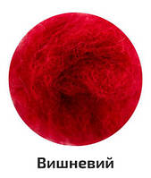 Вовна для валяння кардочесана,вишнева 40г №K301240/Rosa Talent/