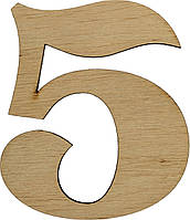 Цифра 10см "5" фанера(5)
