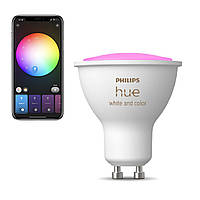 Умная светодиодная лампочка Philips Hue Color GU10 350лм 50Вт 5.7W ZigBee, Bluetooth, Apple HomeKit 1шт.