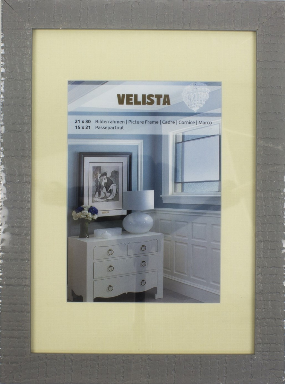 Фоторамка "Velista" 21х30 №28D-1105-99V 3кат. сіра