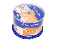 DVD-R 16х 4.7Gb/120min Verbatim штир(50)printable матов.