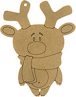 Підвіска "Олень з шарфом" 10см МДФ