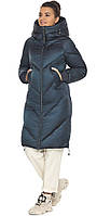 Куртка жіноча сапфірова довга модель 52410 р - 38 40 42