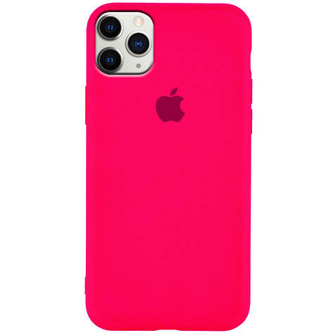 Чохол Silicone Case Slim Full Protective для Apple iPhone 11 Pro (5.8") Ультратонкий, Рожевий / Shiny pink, фото 2