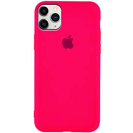 Чохол Silicone Case Slim Full Protective для Apple iPhone 11 Pro (5.8") Ультратонкий, Рожевий / Shiny pink