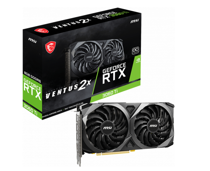 Відеокарта MSI GeForce RTX 3060Ti VENTUS 2X V1 OC LHR 8GB GDDR6, фото 1