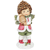 Новорічна фігурка (статуетка) Різдвяний Ельф 14,5 см Декоративна статуетка Малюк з ліхтарем