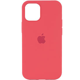Чохол Silicone Case Full Protective (AA) для Apple iPhone Pro 12 / 12 (6.1") Червоний / Camellia