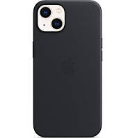 Кожаный чехол-накладка Apple Leather Case with MagSafe for iPhone 13, Midnight (MM183)