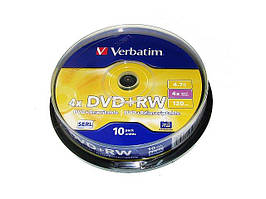 DVD+RW "Verbatim" 4х 4.7Gb/120min штир(10)