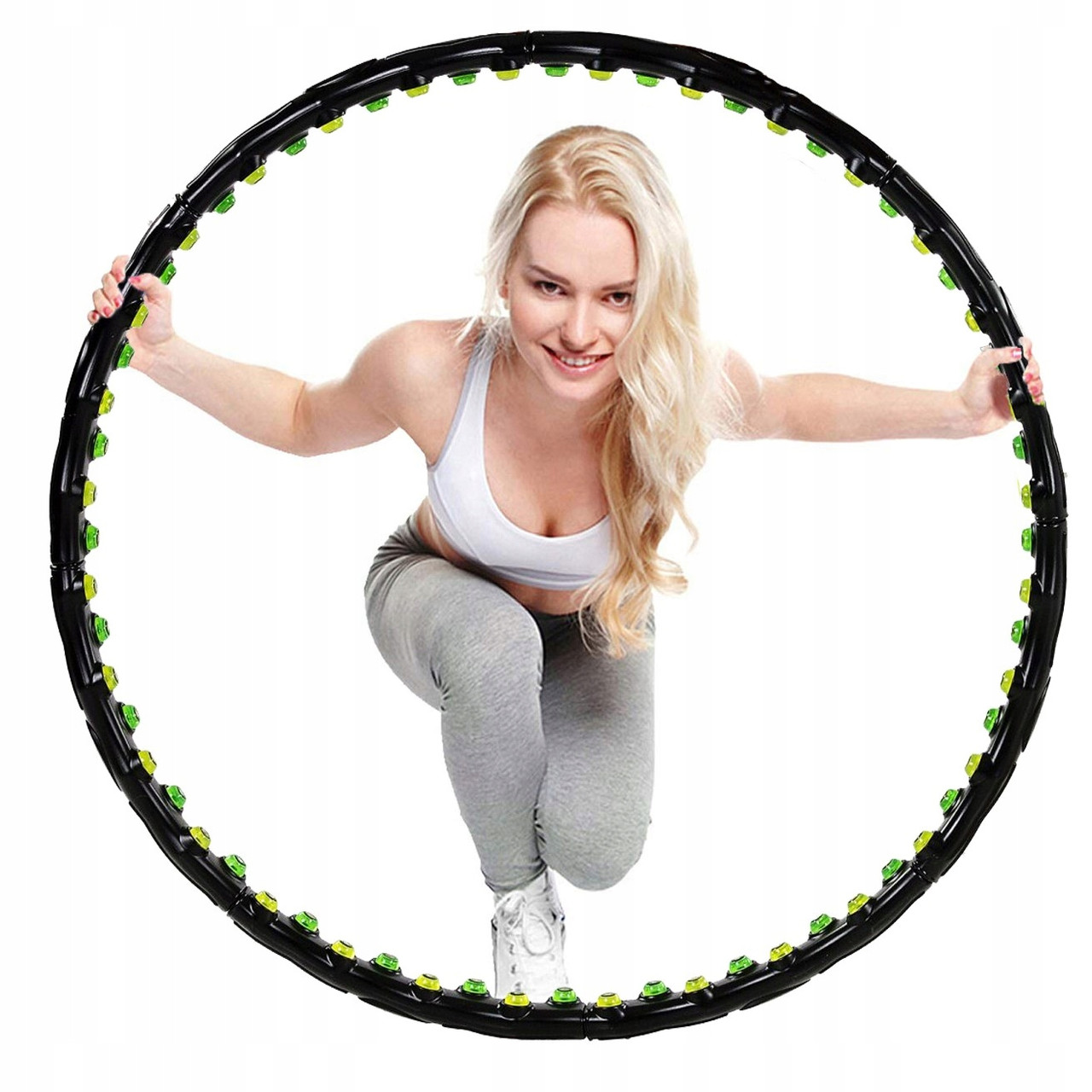 Обруч масажний з магнітами Springos Hula Hoop 100 см FA0096