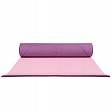 Килимок (мат) для йоги та фітнесу Springos TPE 6 мм YG0015 Purple/Pink, фото 8