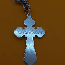 Срібна ланцюжок і хрестик Срібло 925 проби Хрест і ланцюг, фото 3