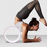 Колесо для йоги и фитнеса Springos Dharma YG0019 Pink/White, фото 2
