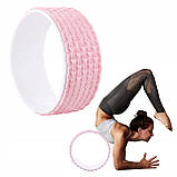 Колесо для йоги и фитнеса Springos Dharma YG0019 Pink/White, фото 5