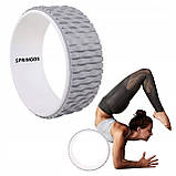 Колесо для йоги та фітнесу Springos Dharma FA0205 Grey/White, фото 6