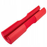 Накладка (бампер) на гриф Springos Barbell Pad FA0206 Red, фото 2