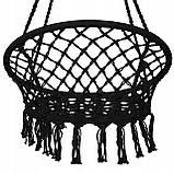 Подвесное кресло-качели (плетеное) Springos SPR0022 Black, фото 6