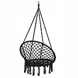 Подвесное кресло-качели (плетеное) Springos SPR0022 Black, фото 8