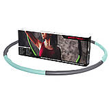 Обруч массажный Hula Hoop SportVida 100 см 1.2 кг SV-HK0337 Grey/Sky Blue, фото 2