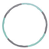 Обруч массажный Hula Hoop SportVida 100 см 1.2 кг SV-HK0337 Grey/Sky Blue, фото 7