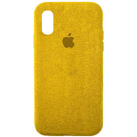 Чохол ALCANTARA Case Full для Apple iPhone X / XS (5.8") Жовтий