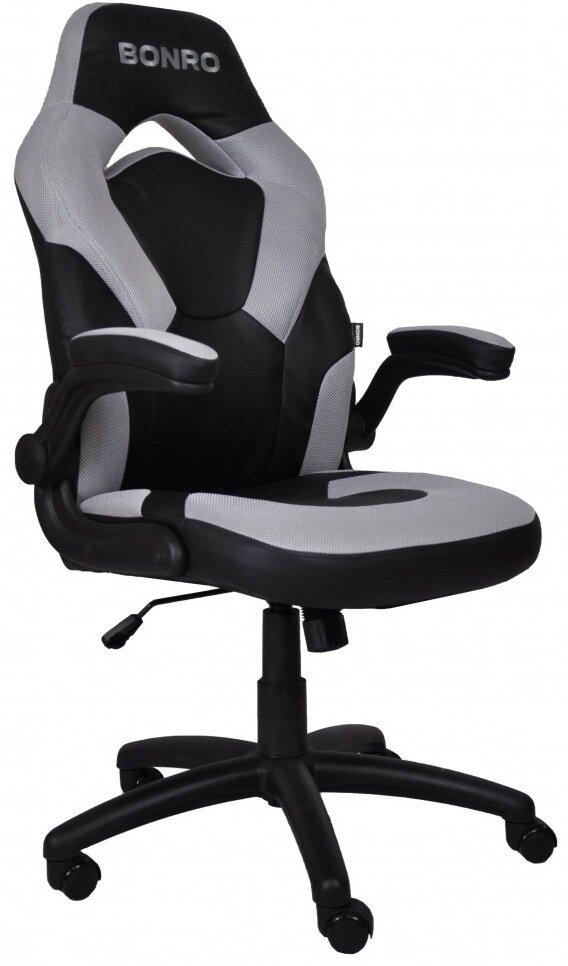 Кресло геймерское Bonro B-office 2 серое (40800028) - фото 1 - id-p1509948791