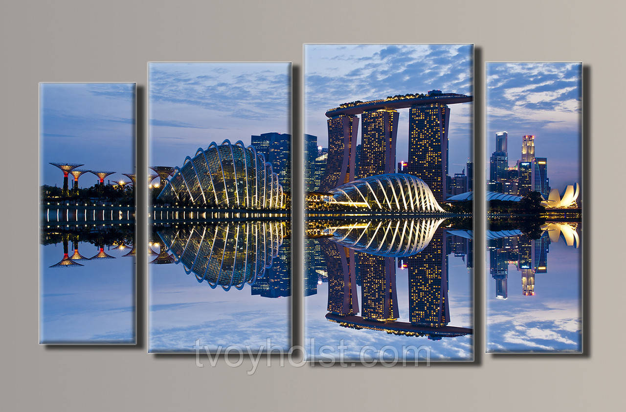 Модульна картина на полотні ДЛЯ ІНТЕР'ЄРУ Сінгапур