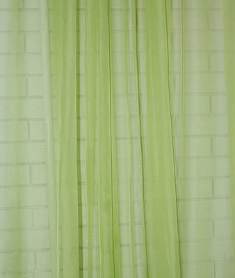 Готова (500х250см.) шифонова тюль, колір салатовий. Код тшб 41-042