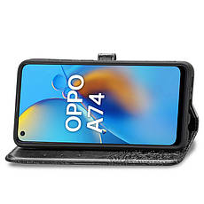 Шкіряний чохол (книжка) Art Case з візитницею для Oppo A74 4G, фото 3