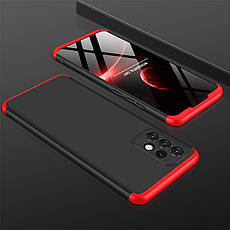 Пластикова накладка GKK LikGus 360 градусів (opp) для Samsung Galaxy A32 4G Чорний / Червоний, фото 2
